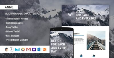 anne – responsive html email stampready mailchimp campaignmonitor compatible files