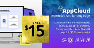 appcloud responsive app landing page