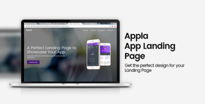appla responsive app landing page
