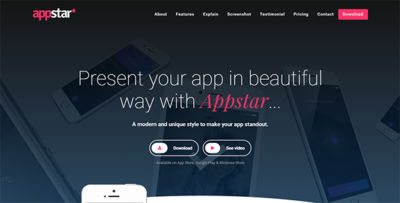 appstar app landing page
