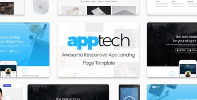 apptech responsive app landing page