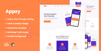appzy app html landing page template