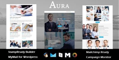 aura multipurpose responsive email templates with stamp ready builder access
