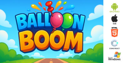 balloon boom game – arcade game – html5 android ios windows construct 3