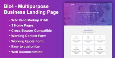 biz4 multipurpose business landing page template