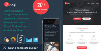 bloop responsive email stampready builder