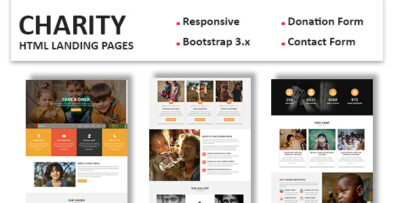 charity multipurpose responsive html landing page