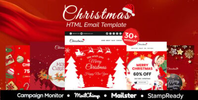 christmas multipurpose responsive email template 30 modules mailster mailchimp