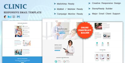 clinic multipurpose responsive email template with online stampready mailchimp builders