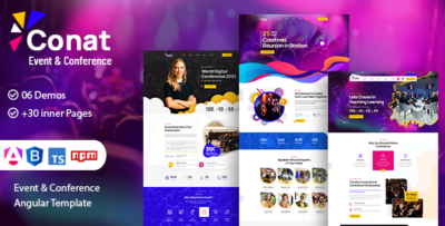 conat event conference angular template rtl ready