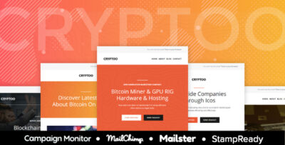 cryptoo multipurpose responsive email for crypto currency online builder mailster mailchimp