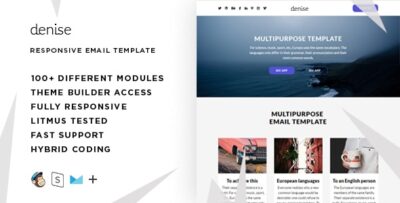 denise – 100 responsive modules stampready mailchimp campaignmonitor compatible files