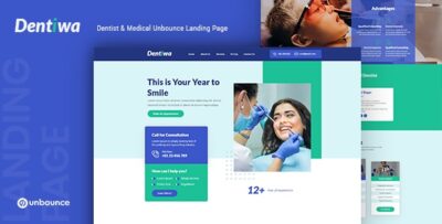 dentiwa — dentist medical unbounce landing page template