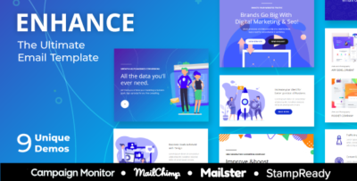 enhance – multipurpose responsive email template for seo and digital agency