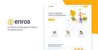 enros bitcoin cryptocurrency landing page