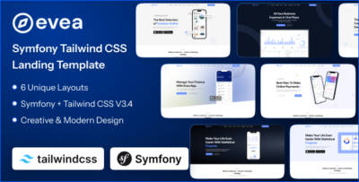 evea symfony app landing page template