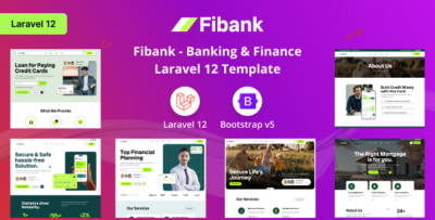 fibank banking finance laravel 12 template