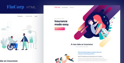 fincorp finance insurance marketing landing page template