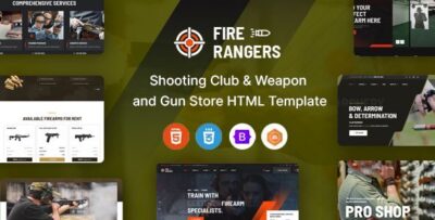 fire rangers – shooting range gun club html template