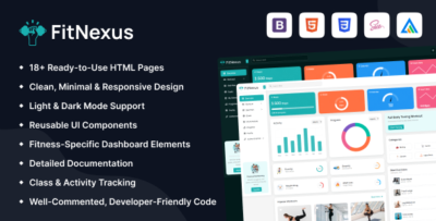 fitnexus fitness gym admin dashboard html template