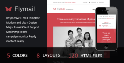 flymail responsive e mail template
