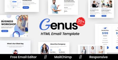 genus agency multipurpose responsive email template