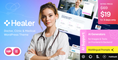 healer doctor clinic medical wordpress theme