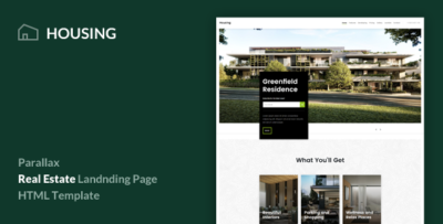 housing real estate landing page template