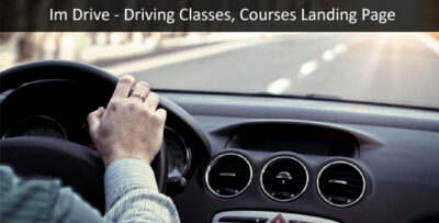 im drive driving classes courses landing page template