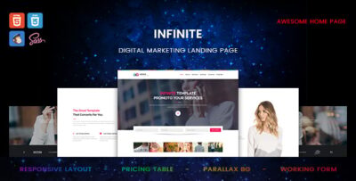 infinite digital marketing landing page