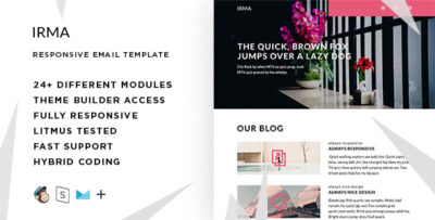 irma – responsive html email stampready mailchimp campaignmonitor compatible files