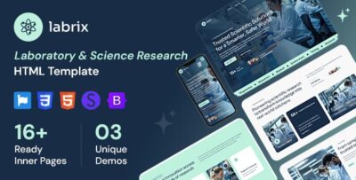 labrix laboratory science research html template