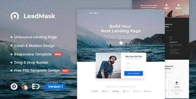 leadmask services unbounce landing page template