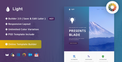 light responsive email and newsletter template