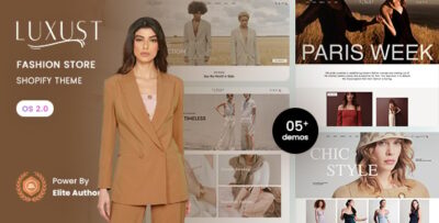 luxust fashion store shopify 2.0 theme