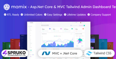 mamix asp.net core mvc tailwind admin dashboard template