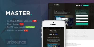 master real estate unbounce template