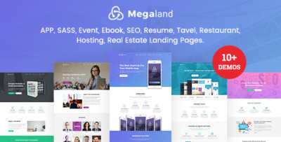 megaland multipurpose landing page template