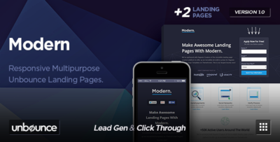 modern multipurpose unbounce template