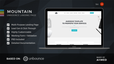 mountain marketing unbounce template