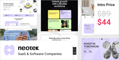 neotek saas and software company wordpress theme