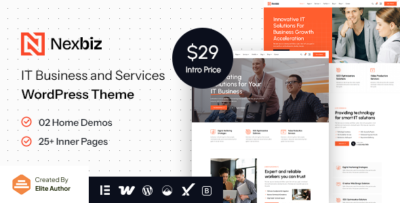 nexbiz it business and services wordpress theme