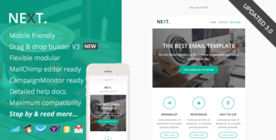 next responsive email with online editor access