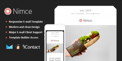 nimce responsive email themebuilder access