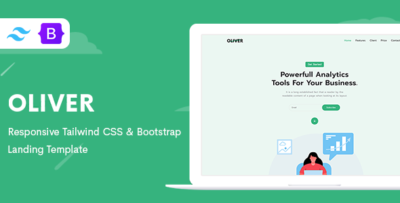 oliver tailwind css bootstrap 5 landing template