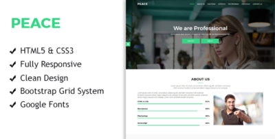 peace multi purpose startup landing pages
