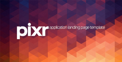 pixr application landing page template