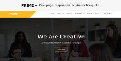 prime one page business responsive html template