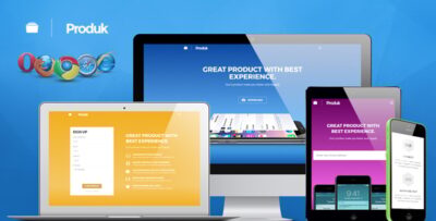 produk responsive showcase landing page