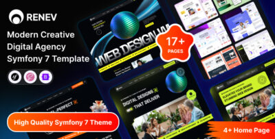 renev modern creative digital agency symfony template